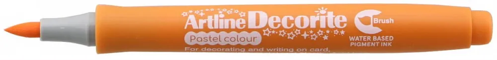 Artline Marker ARTLINE Decorite, varf flexibil (tip pensula) - portocaliu pastel