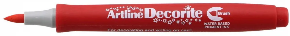 Artline Marker ARTLINE Decorite, varf flexibil (tip pensula) - rosu