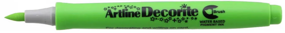 Artline Marker ARTLINE Decorite, varf flexibil (tip pensula) - vernil