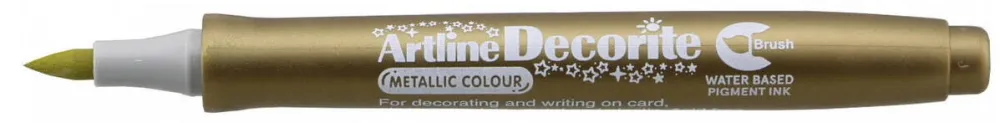 Artline Marker ARTLINE Decorite, varf flexibil (tip pensula) - auriu