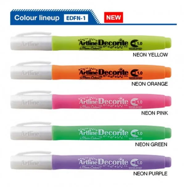 Artline Marker ARTLINE Decorite, varf rotund 1.0mm - galben neon