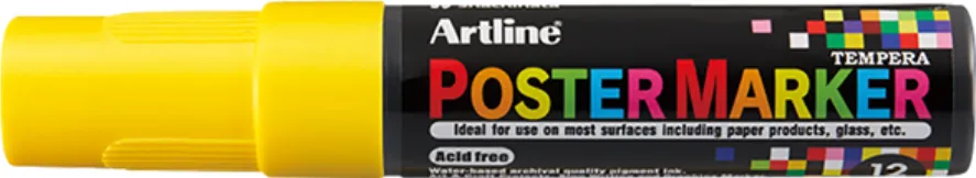 Artline Marker pentru poster ARTLINE, corp plastic, varf tesit 12mm - galben