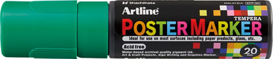 Artline Marker pentru poster ARTLINE, corp plastic, varf tesit 20mm - verde