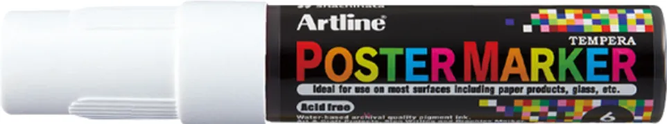 Artline Marker pentru poster ARTLINE, corp plastic, varf rotund 6mm - alb