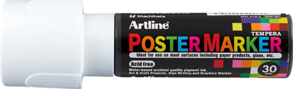 Artline Marker pentru poster ARTLINE, corp plastic, varf tesit 30mm - alb