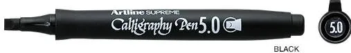 Marker Artline Supreme Calligraphy varf tesit 5.0mm negru