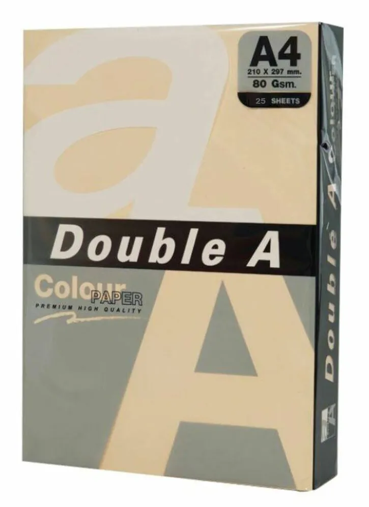 Double A Hartie color pentru copiator A4, 80gsm, 25coli/top, Double A - gold intens