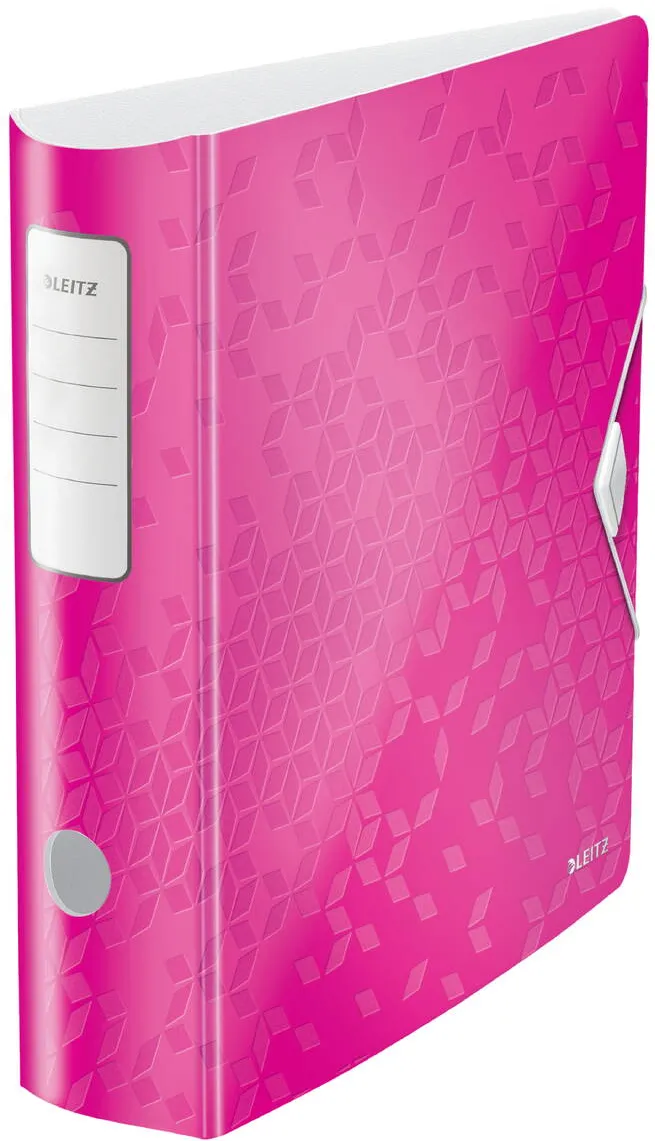 Leitz Biblioraft LEITZ 180 Active WOW, polyfoam, partial reciclat, A4, 82 mm, roz