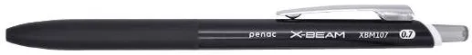 Penac Pix PENAC X-Beam XBM-107, rubber grip, 0.7mm, clema metalica, corp negru - scriere neagra