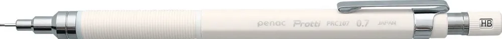 Penac Creion mecanic profesional PENAC Protti PRC-107, 0.7mm, con metalic, varf retractabil, alb