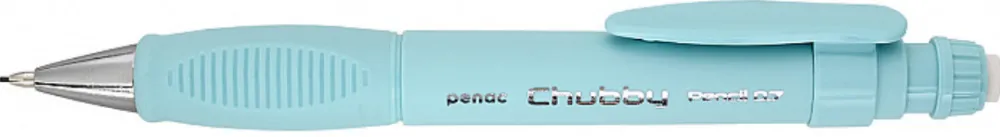 Penac Creion mecanic PENAC Chubby, rubber grip, 0.7mm, con si varf metalic, radiera retractabila, sky blue
