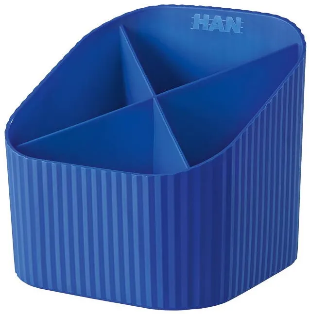 HAN Suport pentru instrumente de scris, 4 compartimente, HAN X-Loop - albastru