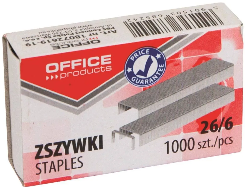 Office Products Capse 26/6, 1000/cut, Office Products