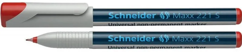 Schneider Universal non-permanent marker SCHNEIDER Maxx 221 S, varf 0.4mm - rosu