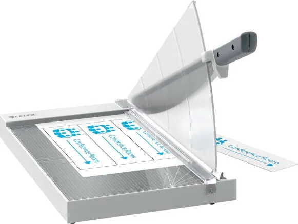 Leitz Ghilotina LEITZ Office Precision, A4 MAXI, 15 coli, indicator laser inclus, gri