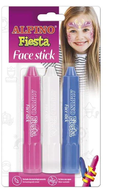 Alpino Creioane machiaj, 3 cul/blister, ALPINO Fiesta - Girls