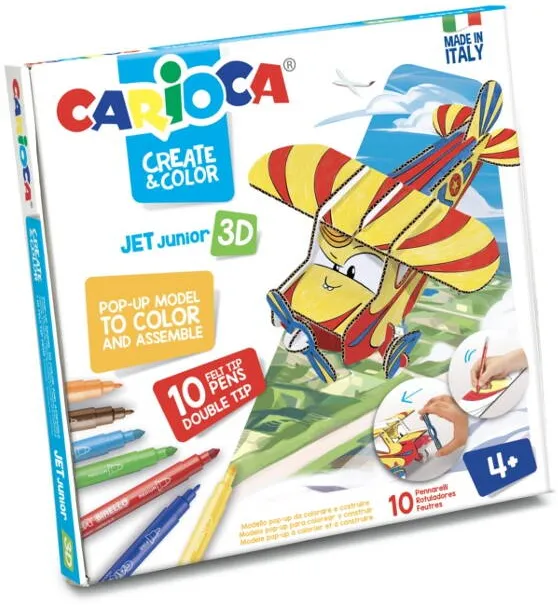 Carioca Set articole creative CARIOCA Create & Color - JET JUNIOR 3D