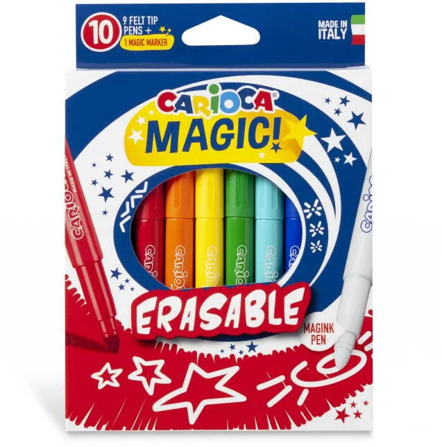 Carioca, varf 6 mm, 10 buc/cutie, CARIOCA Magic Erasable