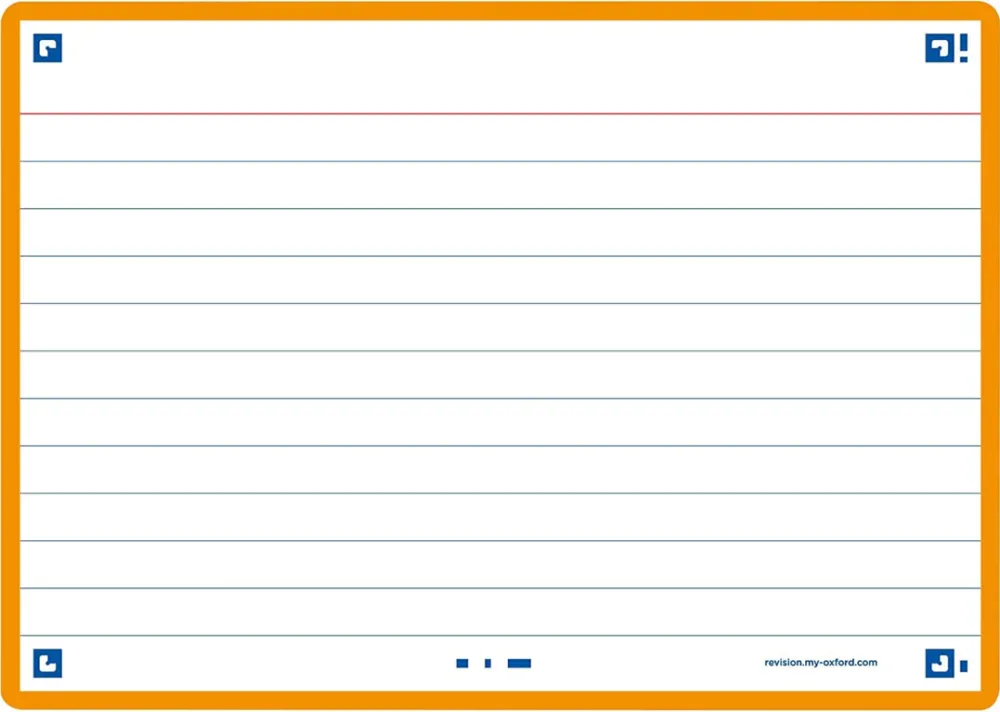 Oxford Flash Cards 2.0, 80 flash cards/set, A6(105 x 148mm), Scribzee-dict-margine orange