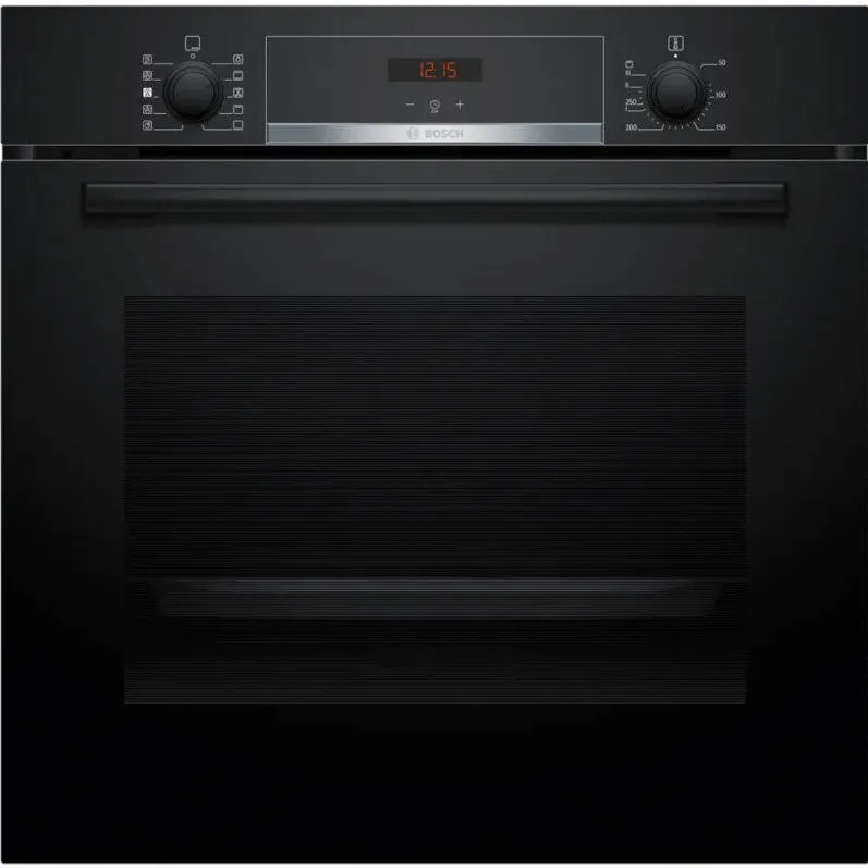 BOSCH Cuptor incorporabil HQA534BB3, 71 L, Electric, Autocuratare hidrolitica, EcoClean Direct, HotAir Steam, 3D HotAir, Grill, Abur, Clasa A+, Negru