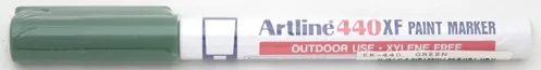 Artline Marker cu vopsea Artline 440XF, corp metalic, varf rotund 1.2mm - verde