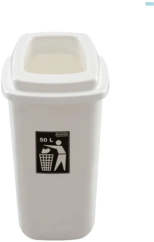 Plafor Cos plastic, capacitate 28l, PLAFOR Sort - alb cu capac alb