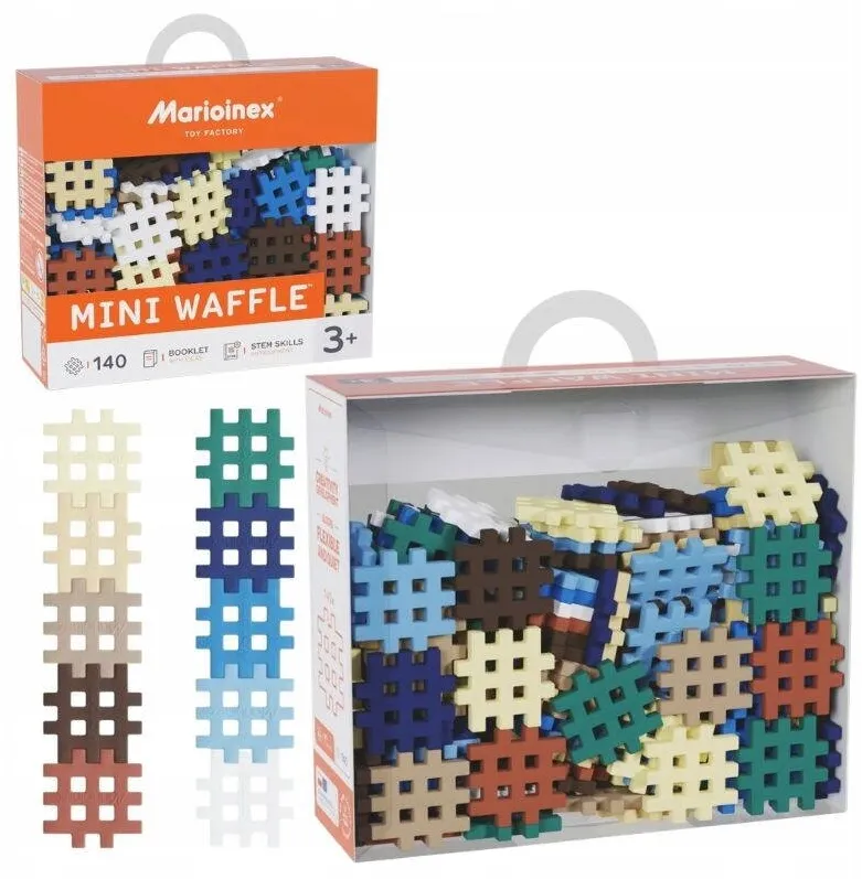 Set constructie Marioinex Mini Waffle 140 piese multicolor