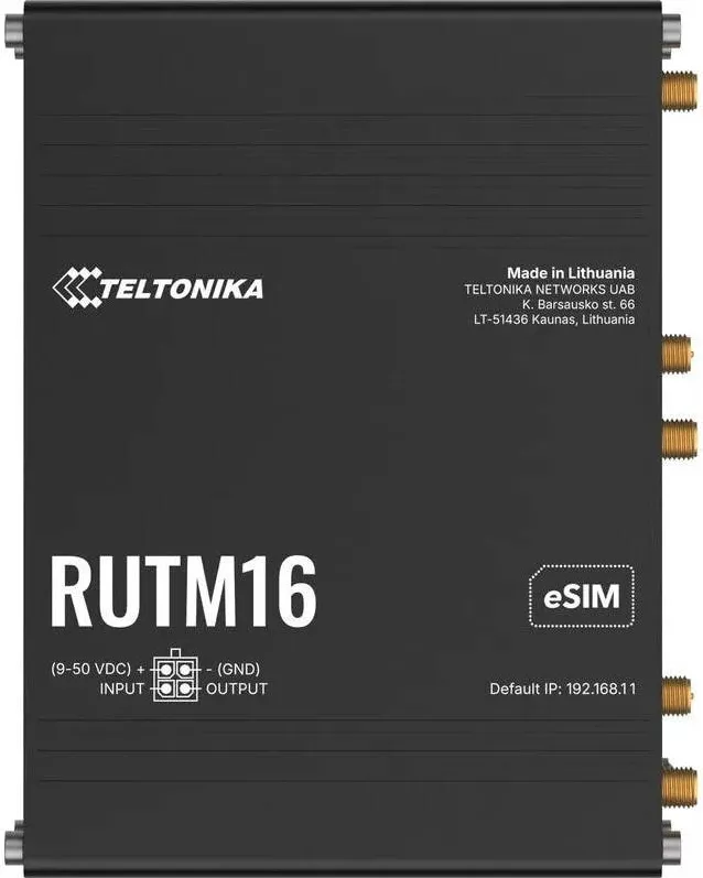 Router Wireless TELTONIKA wireless Teltonika Gigabit RUTM16 4G LTE Dual-Band WiFi 5