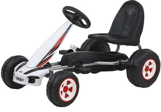 Kart cu pedale Milly Mally Viper alb