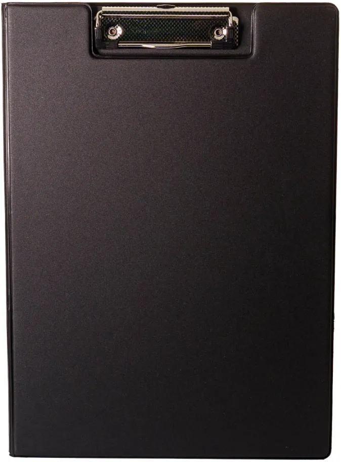 Optima - Clasic & Premium Clipboard dublu A4, plastifiat PP, Optima - negru