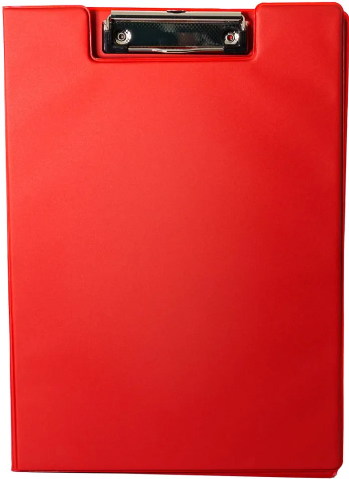 Optima - Clasic & Premium Clipboard dublu A4, plastifiat PP, Optima - rosu