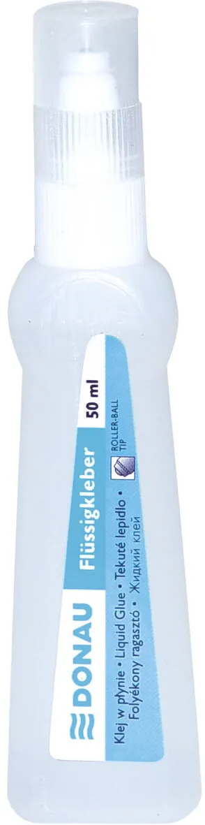 DONAU Lipici lichid 50ml, aplicator cu bila (tip roller metalic), DONAU