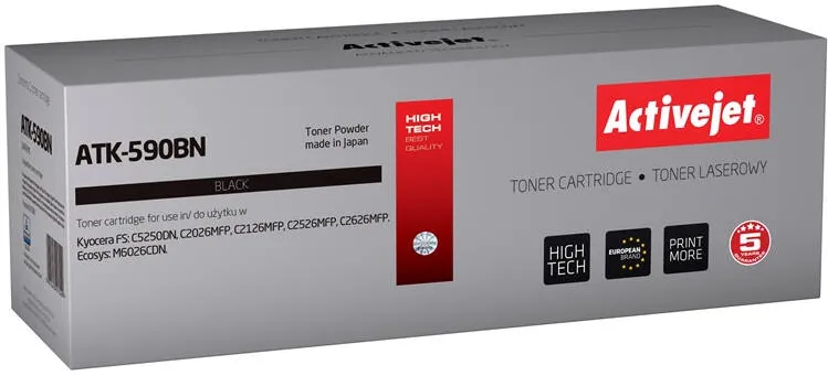 Toner imprimanta ACTIVEJET COMPATIBIL ATK-590BN for Kyocera printer; Kyocera TK-590K replacement; Supreme; 7000 pages; black