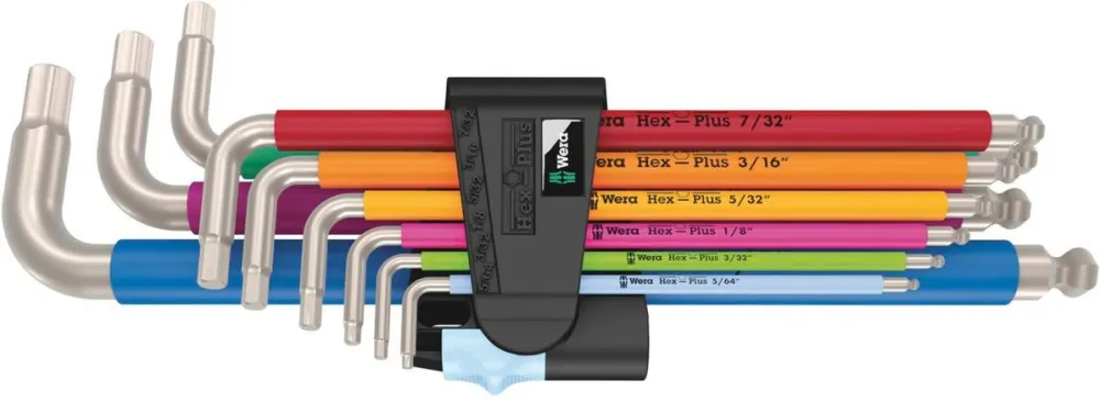 WERA 3950/9 Hex-Plus Multicolour Imperial Stainless 1