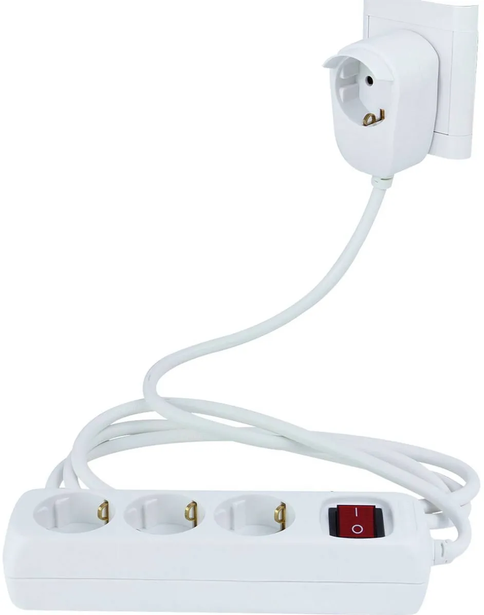 REV Priza / Prelungitor Multiple Socket PowerSplit 2m 3+1-fold with switch white