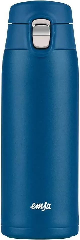Emsa TRAVEL MUG light thermal mug 0.4 liters (dark blue, flip lid)
