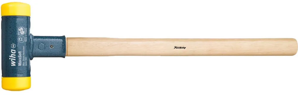 Wiha sledgehammer recoil-free, medium hard (black/wood, 80mm)