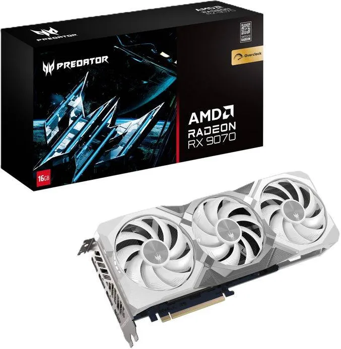 Placa Video Acer Predator BiFrost AMD RX9070 OC 16GB WHITE