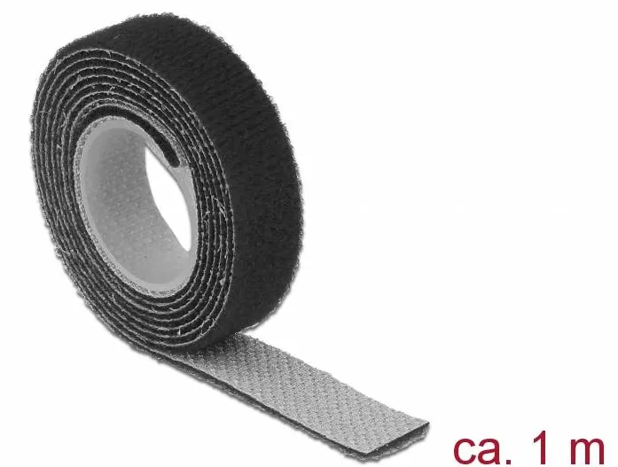Banda velcro DELOCK 18709 1 m 13 mm negru