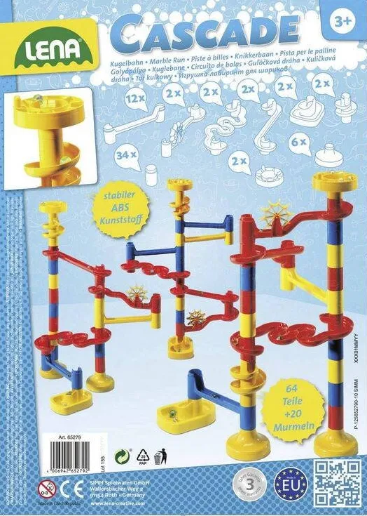 Set Jucarii Lena Cascade Marble track Kiga with 20 balls