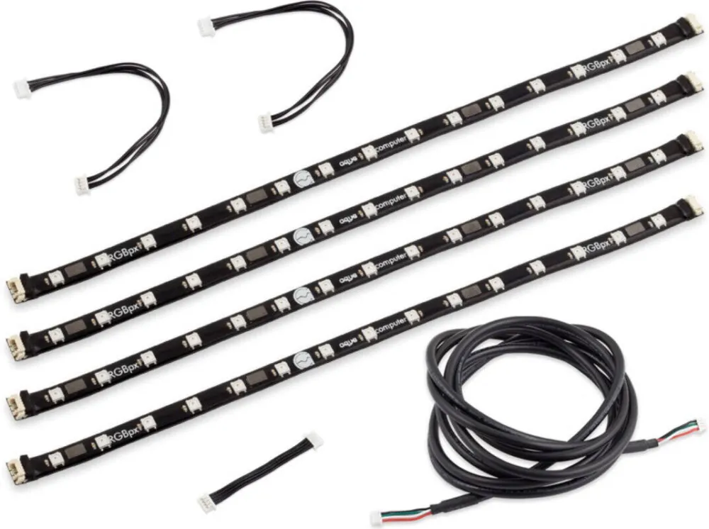 Modding PC aqua computer Set de iluminare RGBpx pentru monitoare, 60 LED-uri adresabile