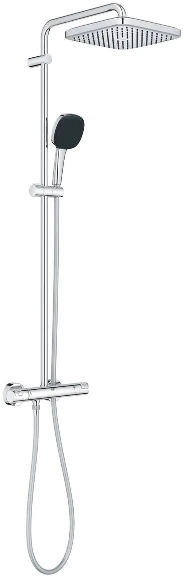 Grohe Sistem de dus Vitalio Cube 250, aparent, termostat, 250 mm, 1 functie, crom, 26696001