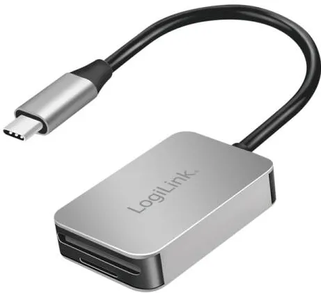 Card Reader Logilink CR0050, USB Type C, aluminiu, gri