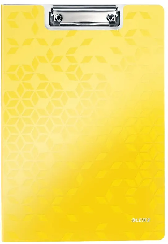 Leitz Clipboard LEITZ WOW, dublu, polyfoam, A4, 100 coli, galben
