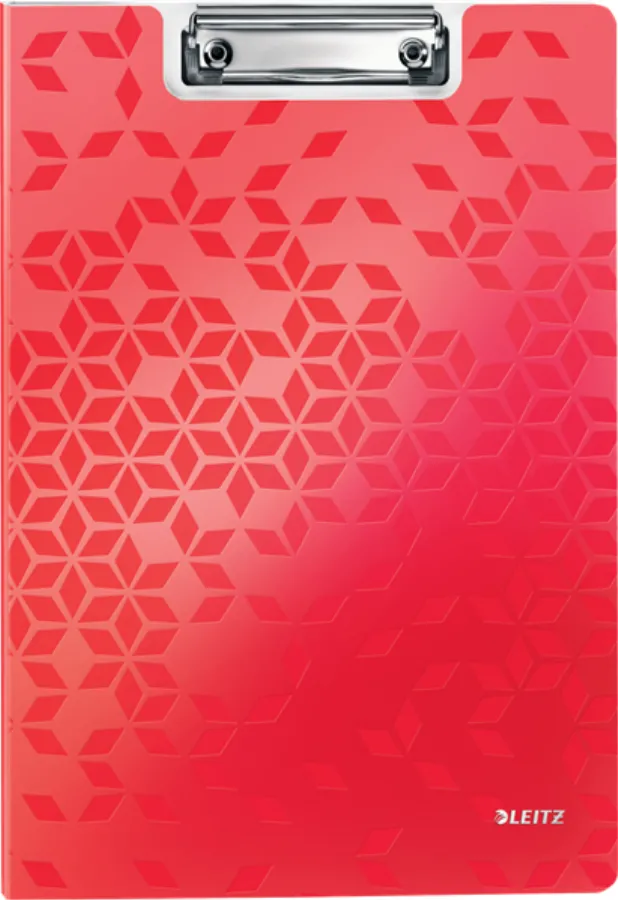 Leitz Clipboard LEITZ WOW, dublu, polyfoam, A4, 100 coli, rosu