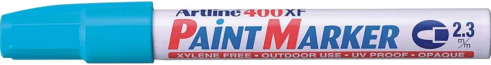 Artline Marker cu vopsea ARTLINE 400XF, corp metalic, varf rotund 2.3mm - bleu