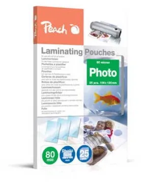 Peach laminating foil 80mic 10x15 25 pcs.