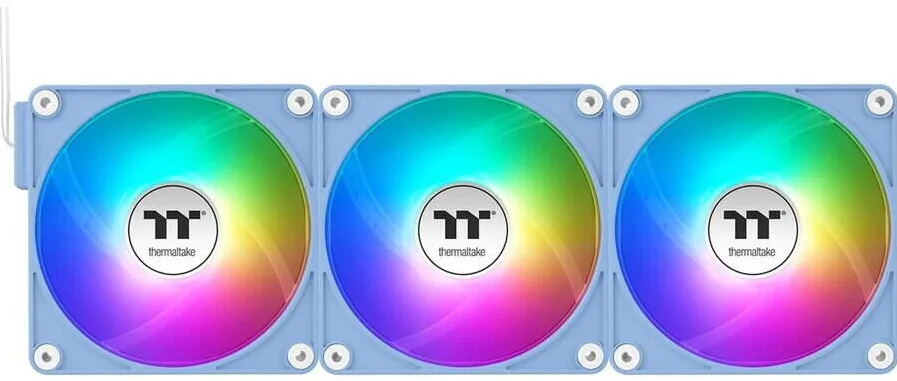 Thermaltake Ventilator PC Thermaltake CT140 EX ARGB Sync, set 3 bucati, albastru deschis, 140x140x25mm