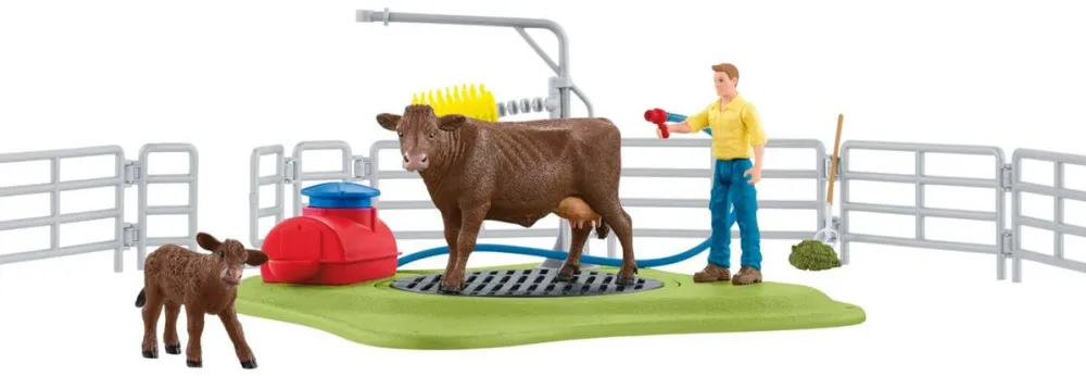 Schleich Jucarie Farm World 42529 Happy Cow Wash