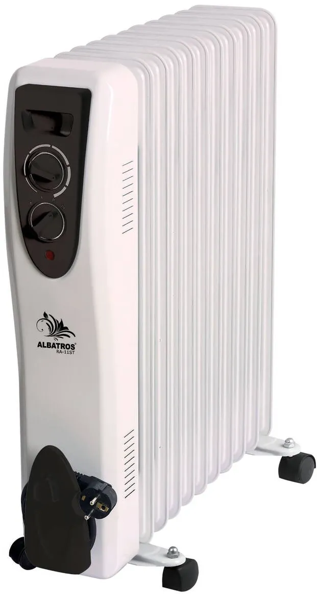 Calorifer electric Albatros RA-11ST, 3 trepte, 2500 W, 520 x 290 x 615 mm, 11 elementi, termostat reglabil